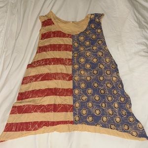 Spell and the gypsy red white blue Americana dream tank USA flag rare